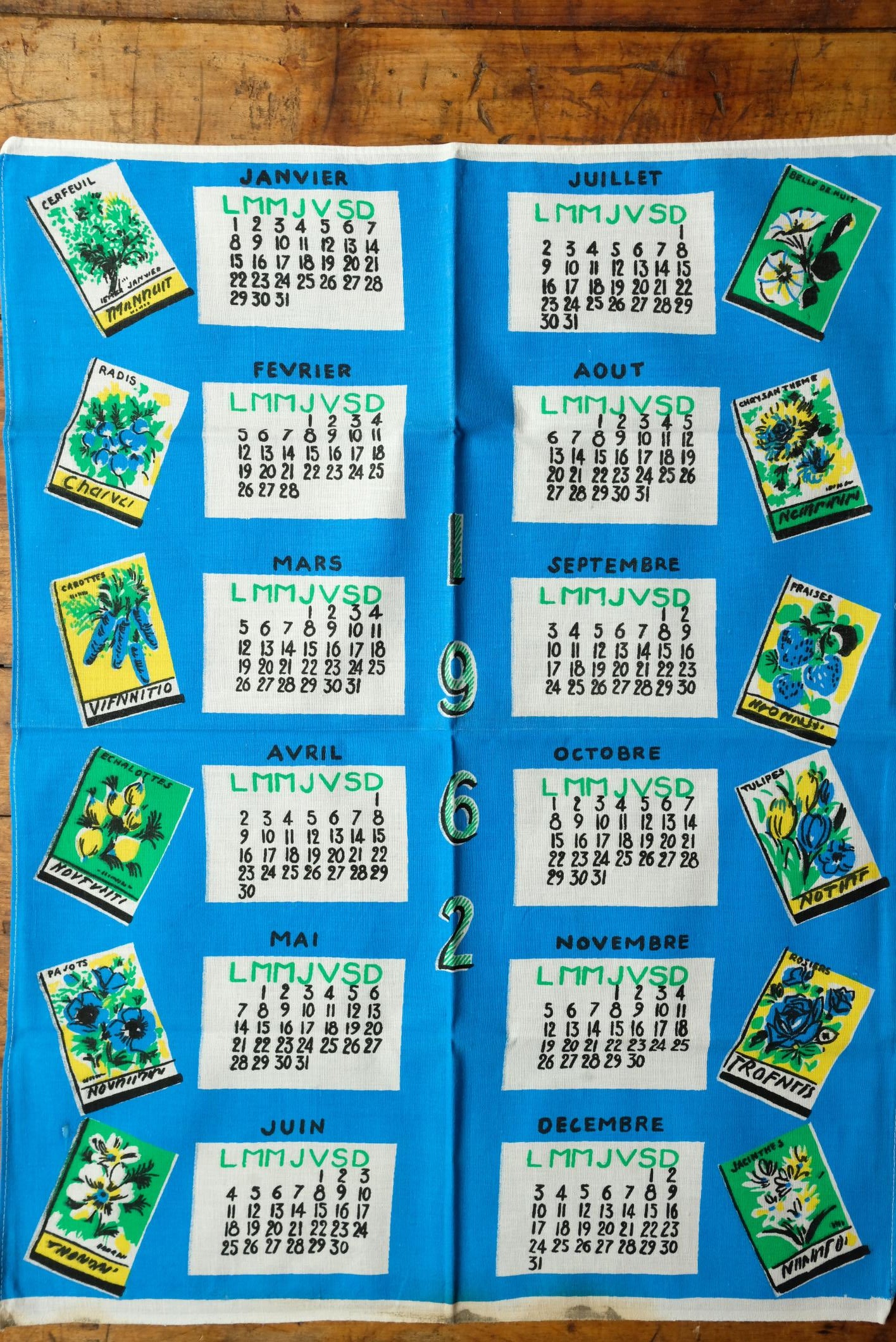 Sélection de torchons calendrier