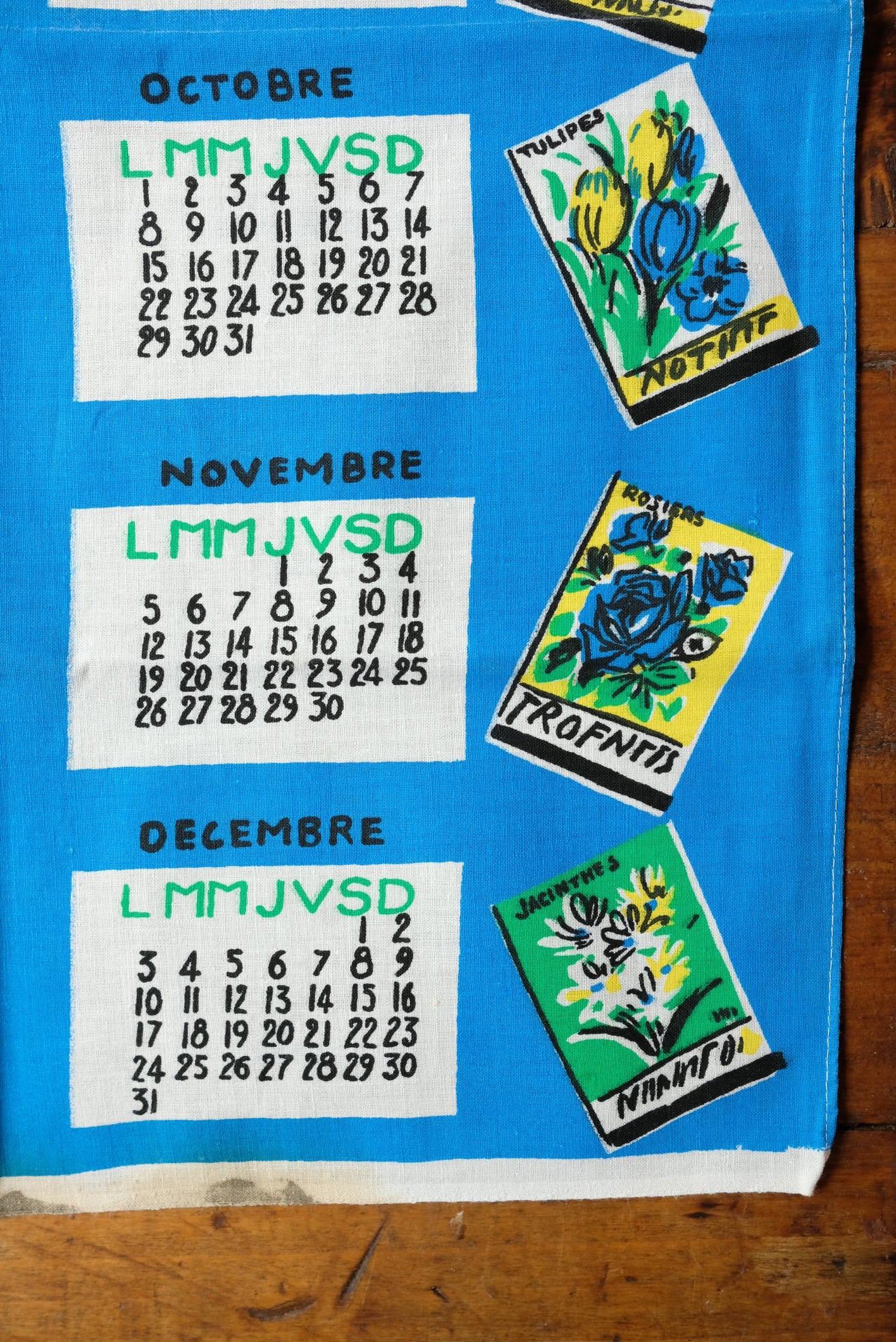 Sélection de torchons calendrier