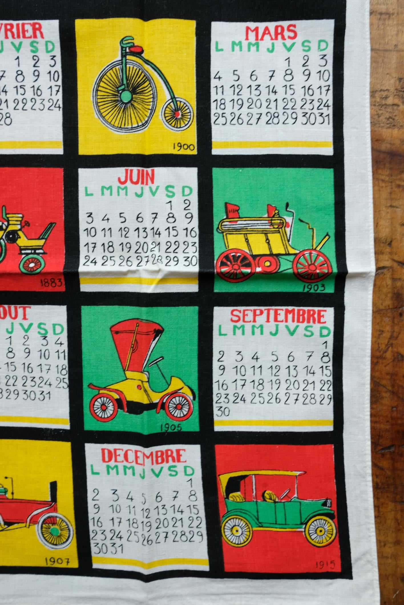 Sélection de torchons calendrier