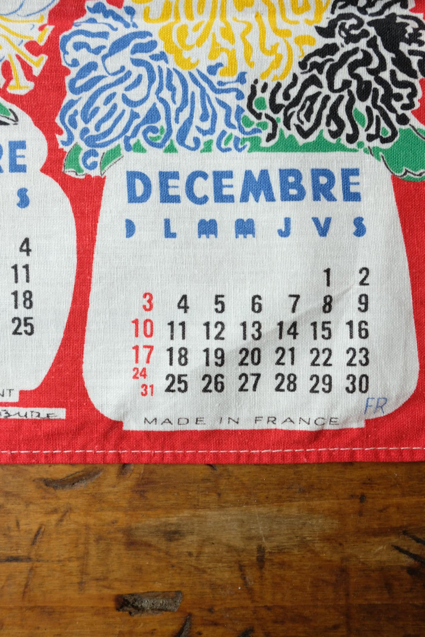 Sélection de torchons calendrier