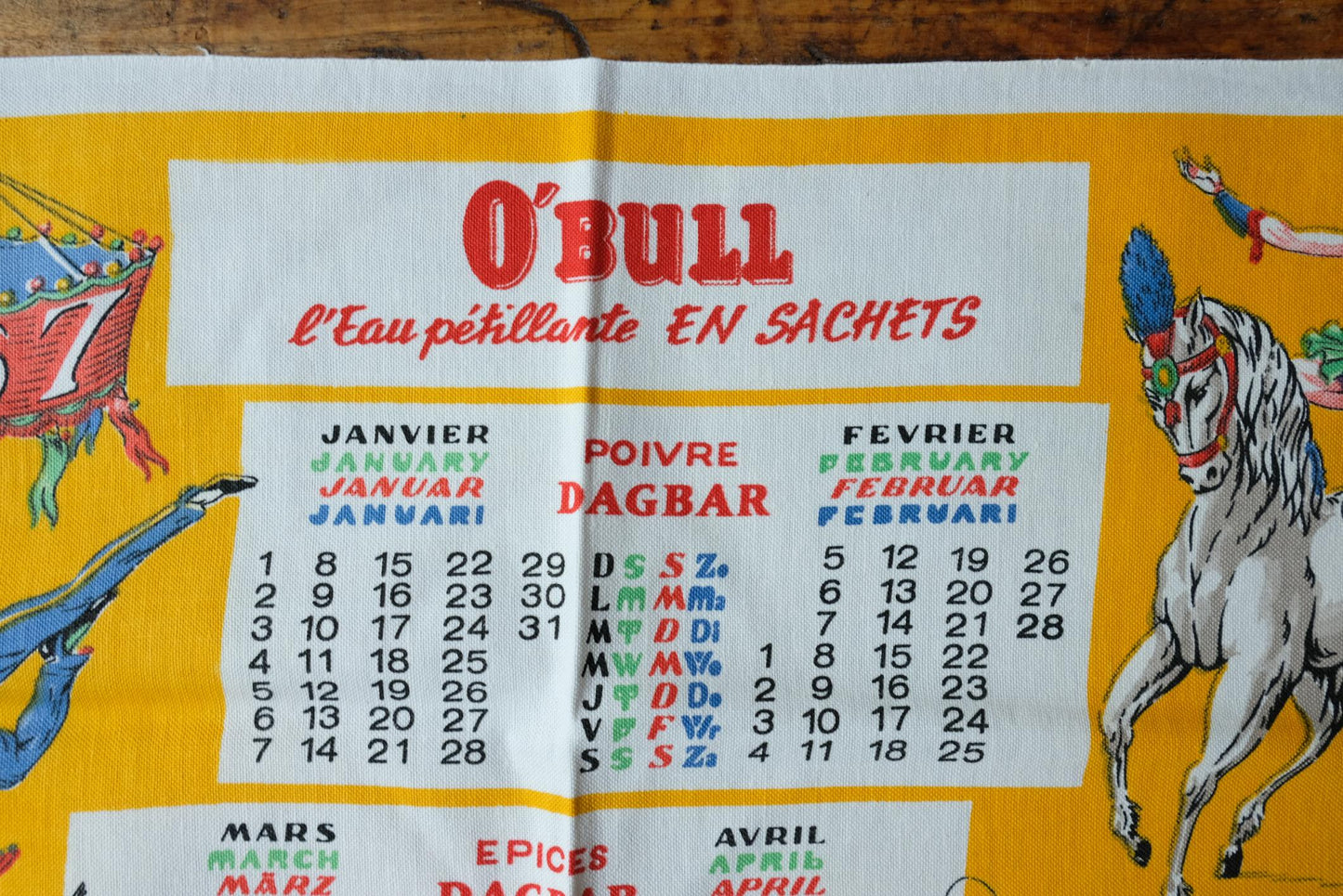 Sélection de torchons calendrier