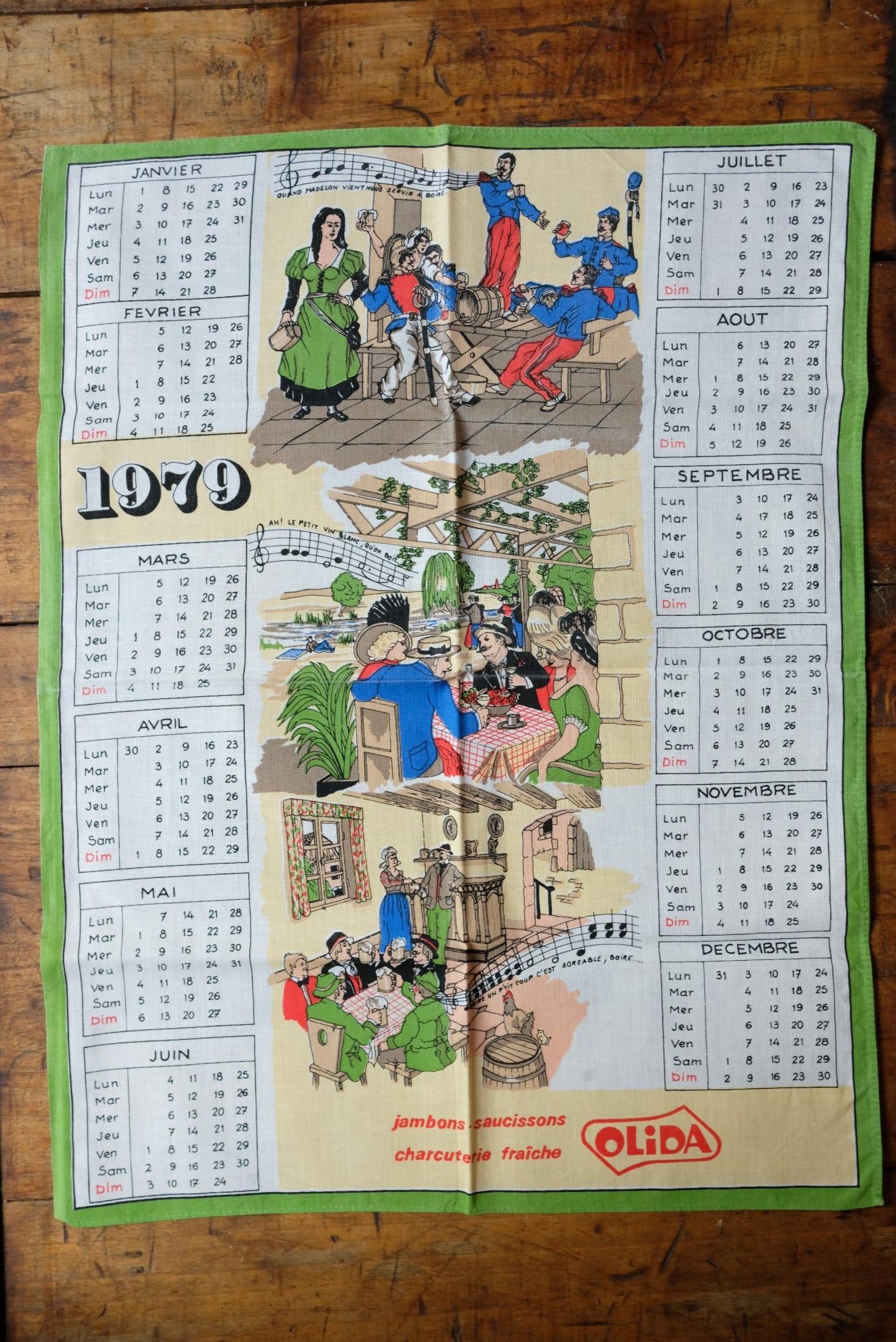 Sélection de torchons calendrier