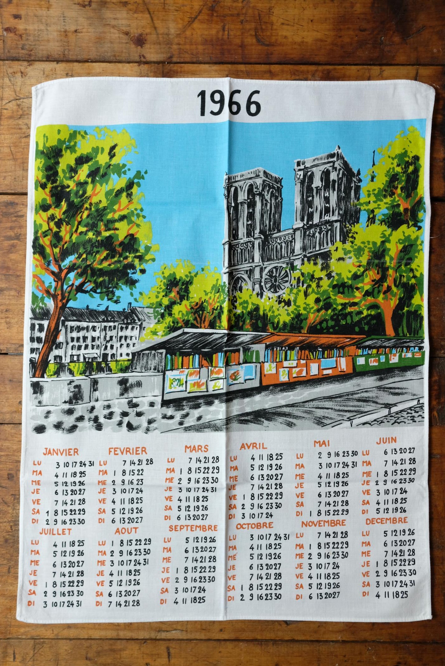 Sélection de torchons calendrier