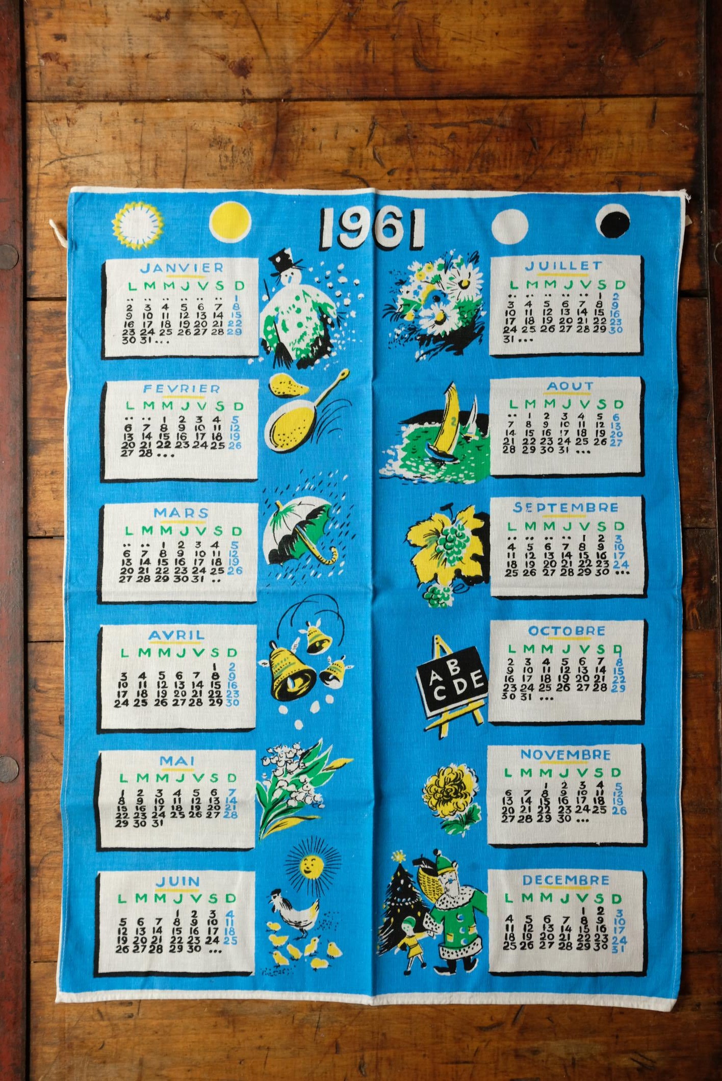 Sélection de torchons calendrier