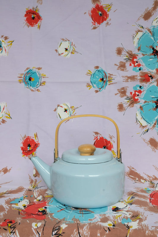 Théière/Bouilloire style scandinave en tôle émaillé