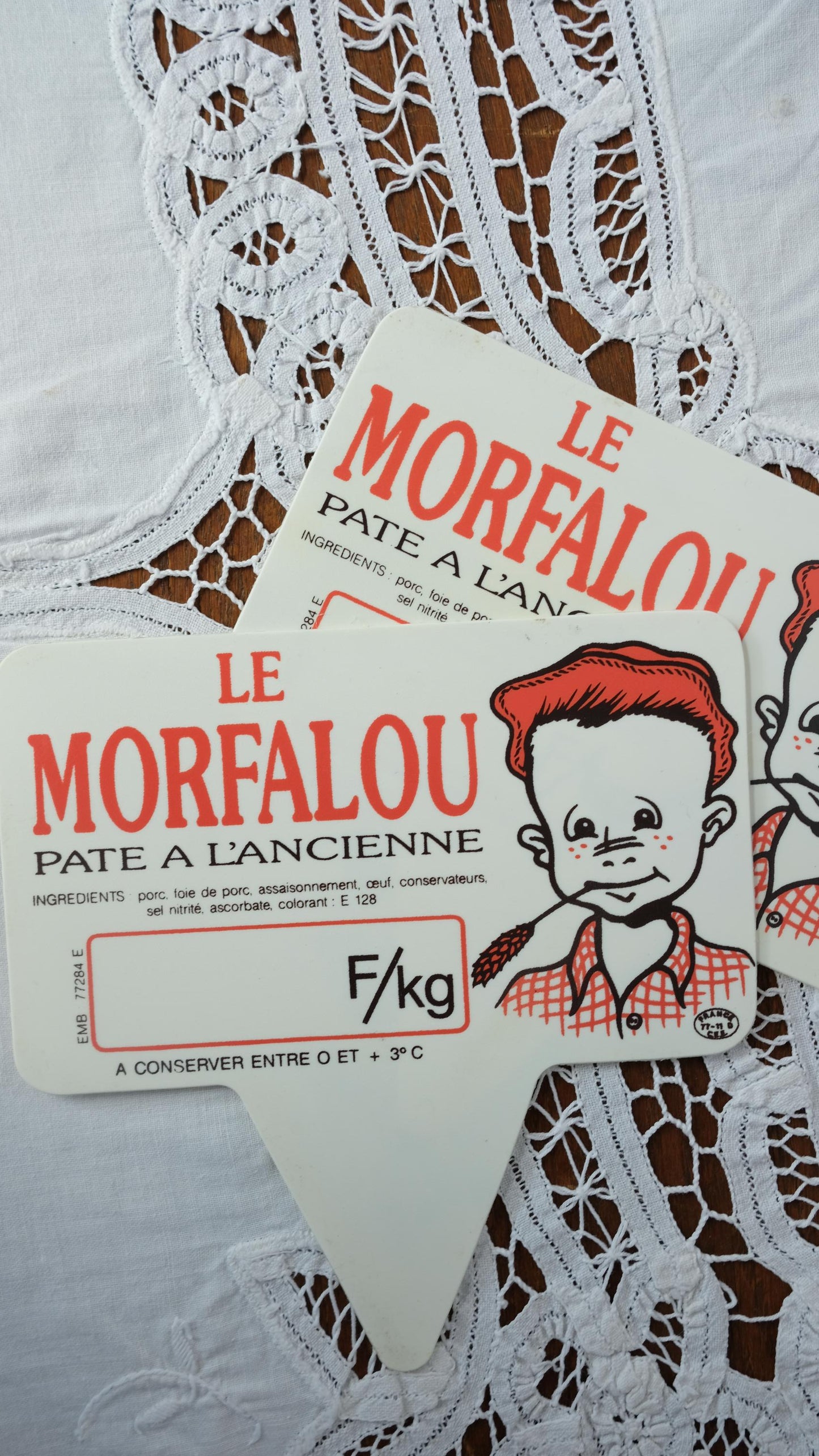 Etiquettes de prix "le morfalou" en plastique