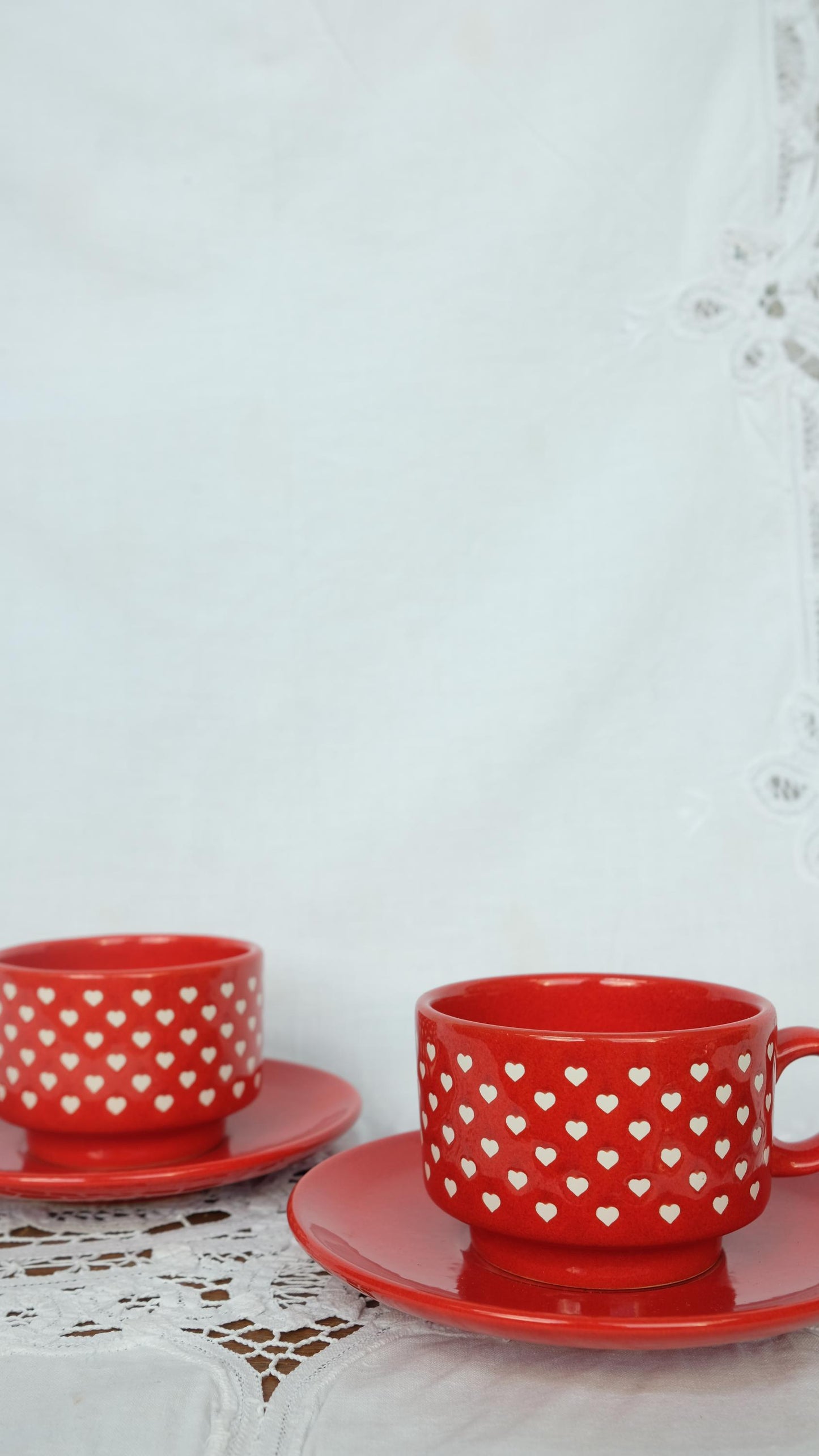 Tasses Waechtersbach motif petits coeurs