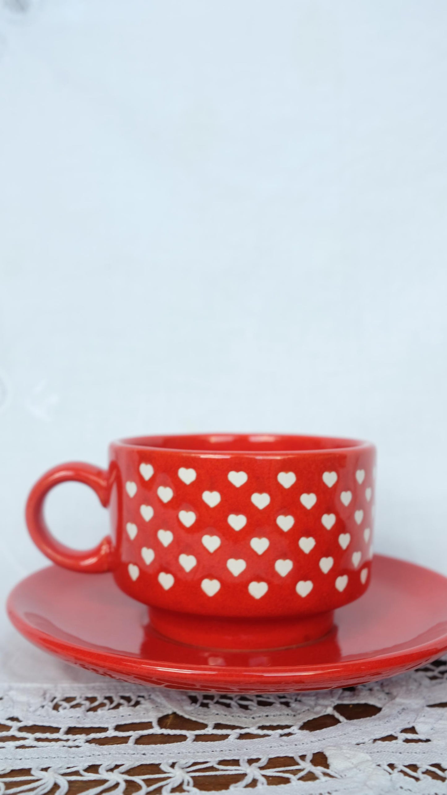Tasses Waechtersbach motif petits coeurs