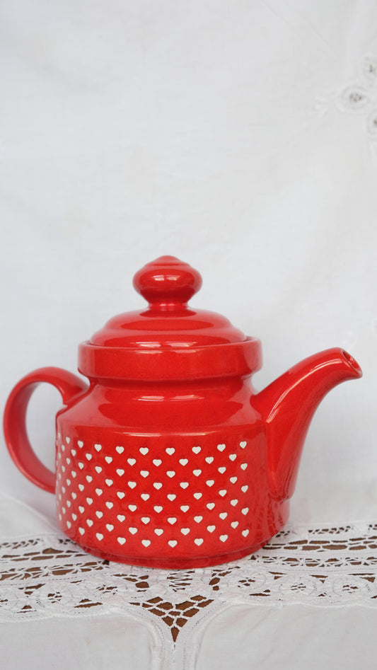 Théière Waechtersbach, motif petit cœurs