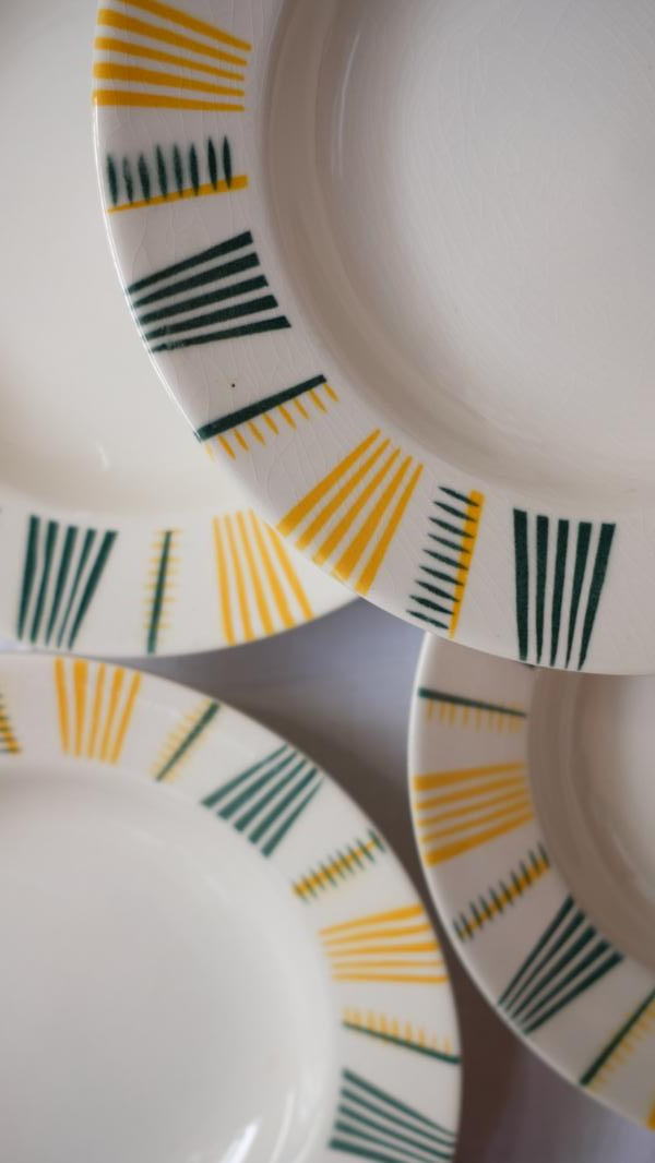 Assiettes creuses Digoin Sarreguemines modèle Brigitte