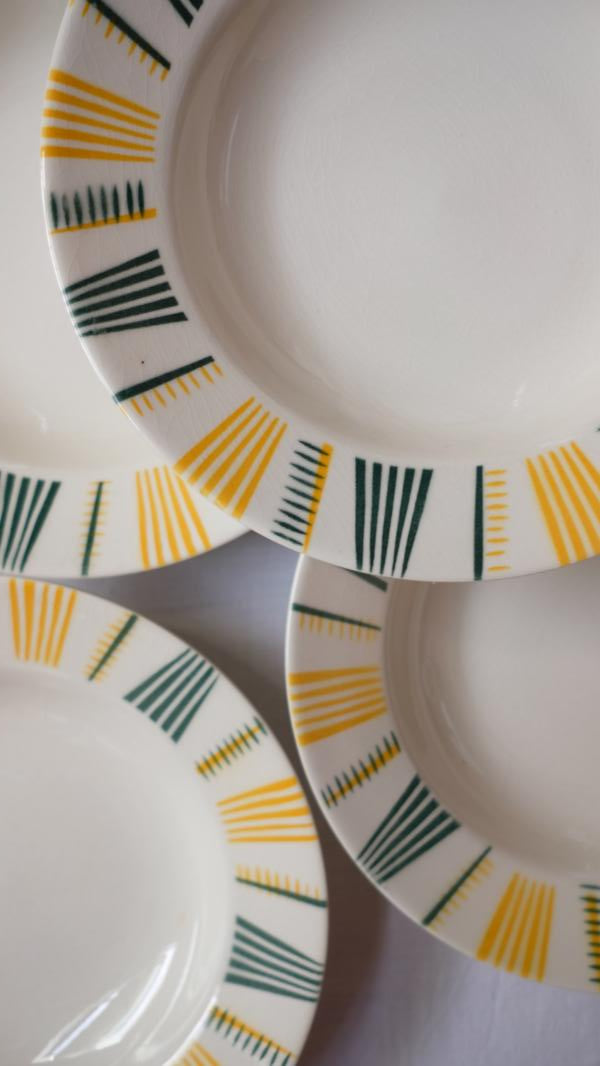 Assiettes creuses Digoin Sarreguemines modèle Brigitte