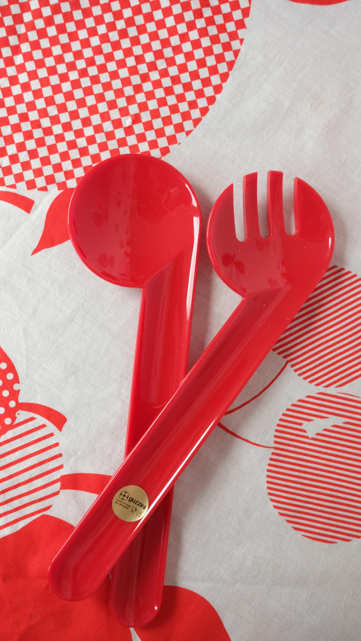Couverts à salade Guzzini années 70
