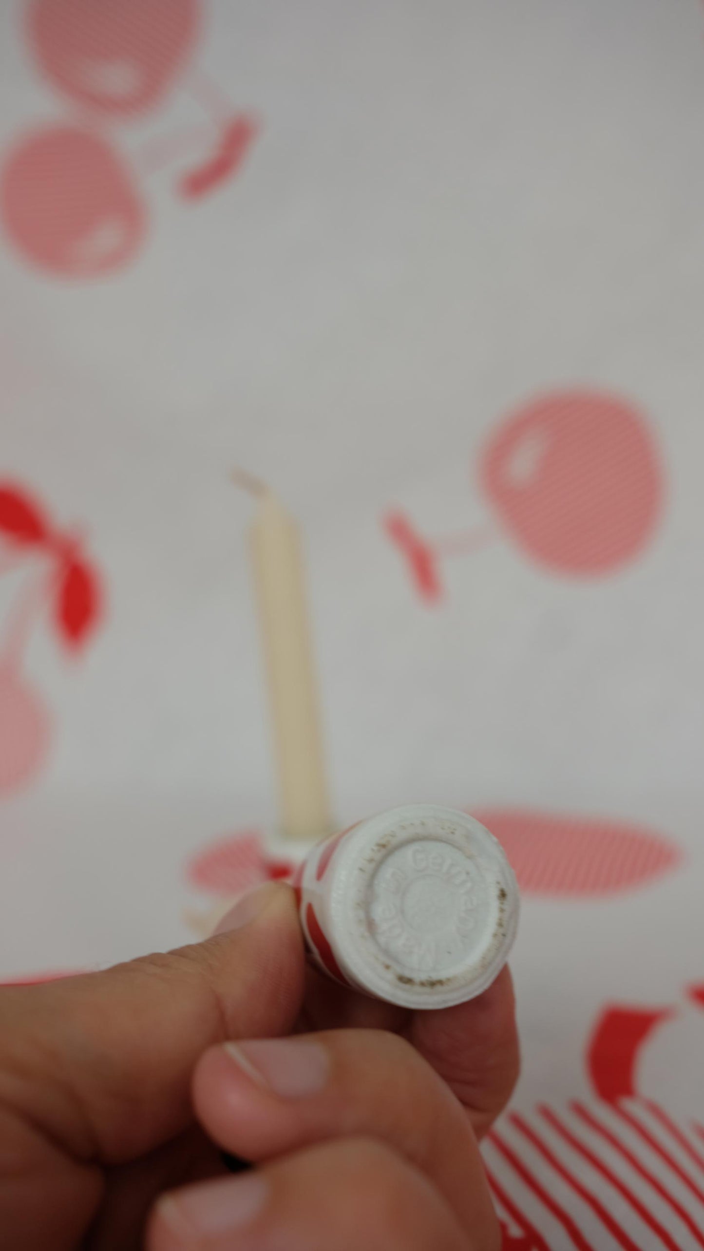 Paire de mini bougeoirs en céramique