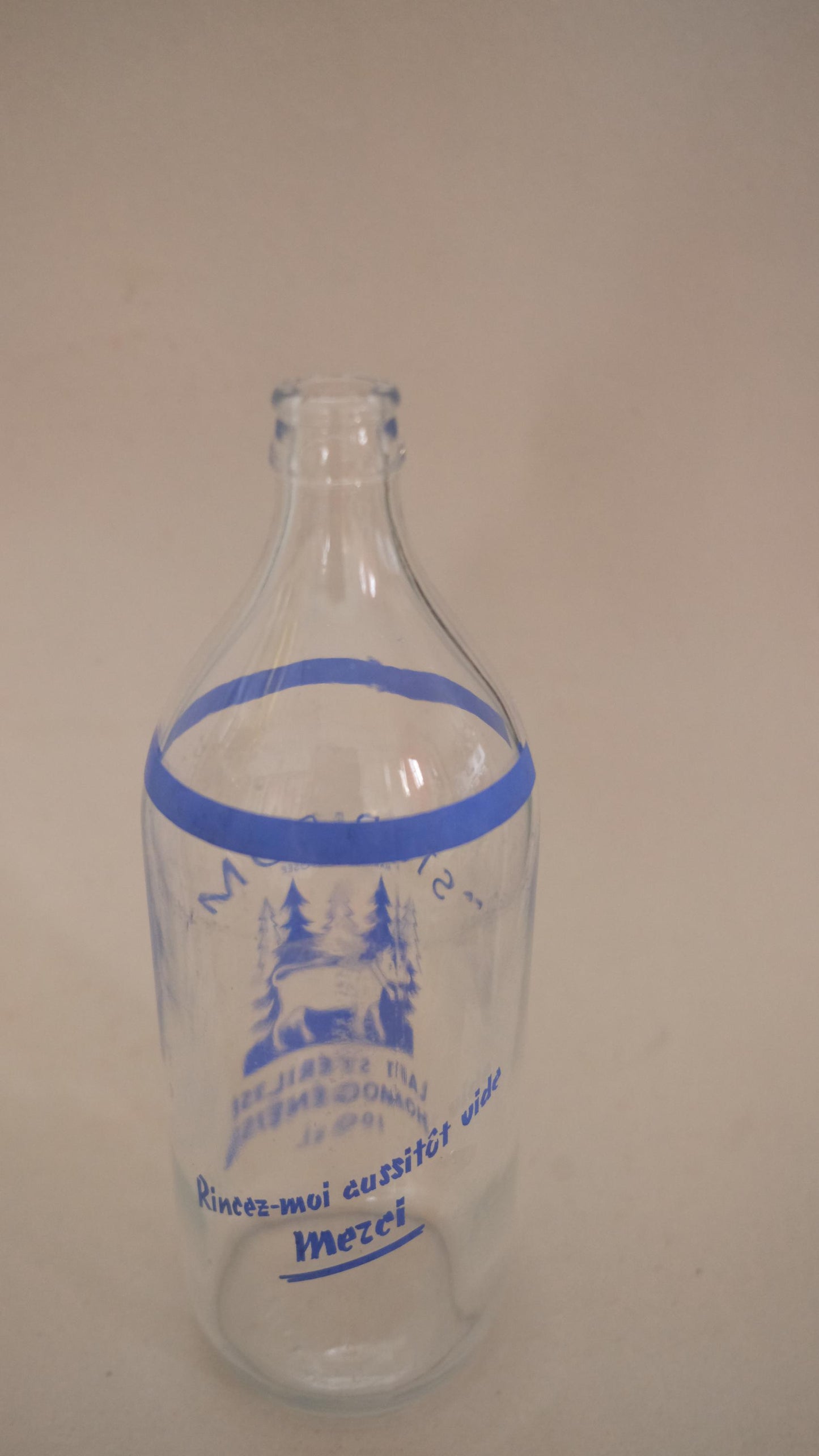 Bouteille de lait publicitaire stéridom vintage