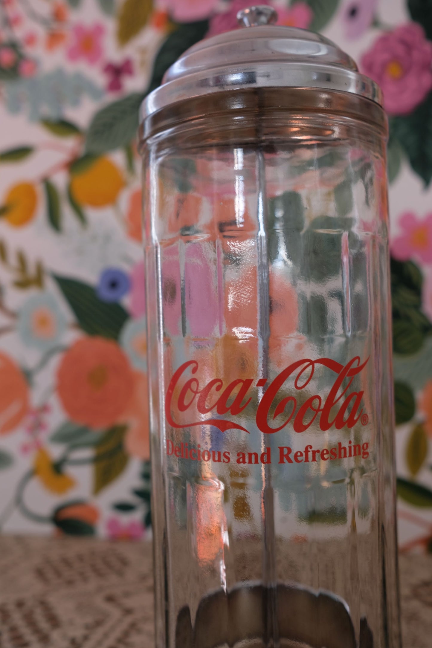 Distributeur de pailles Coca Cola