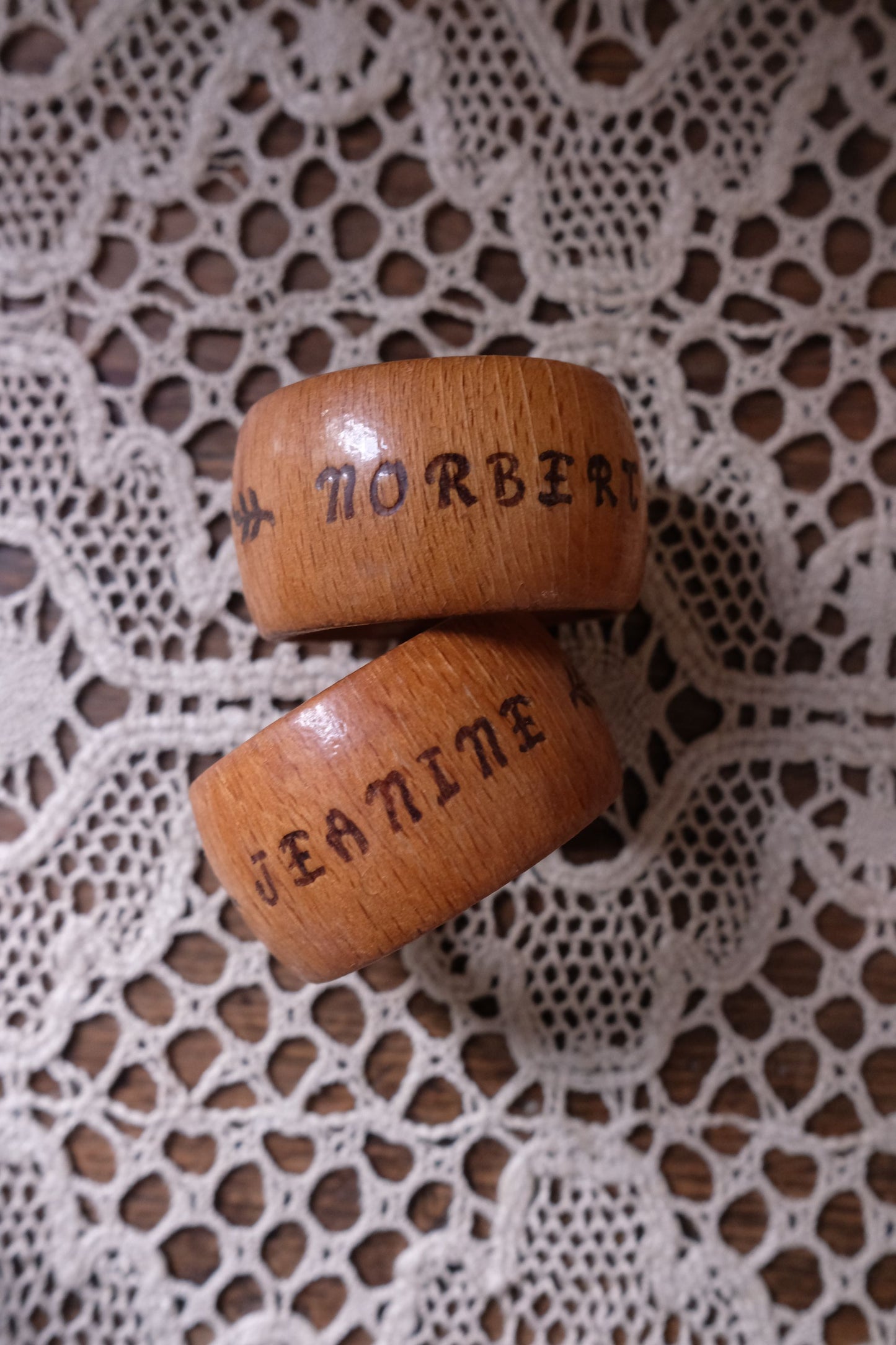 Rond de serviette à prénoms