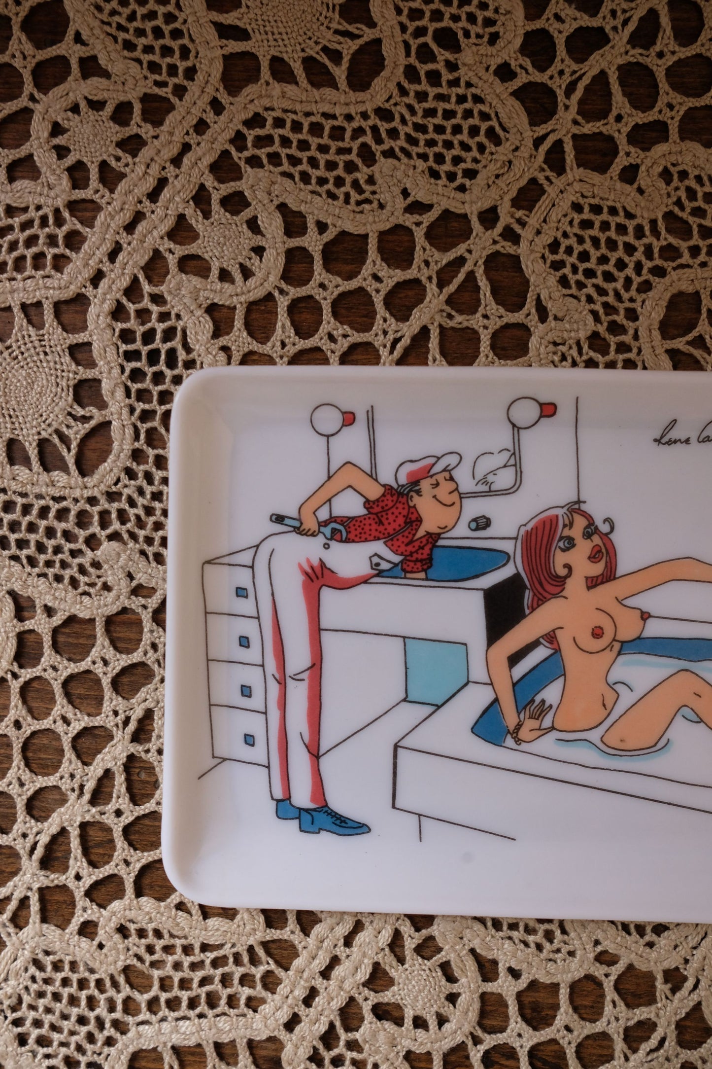 cendrier publicitaire illustré par René Caillé