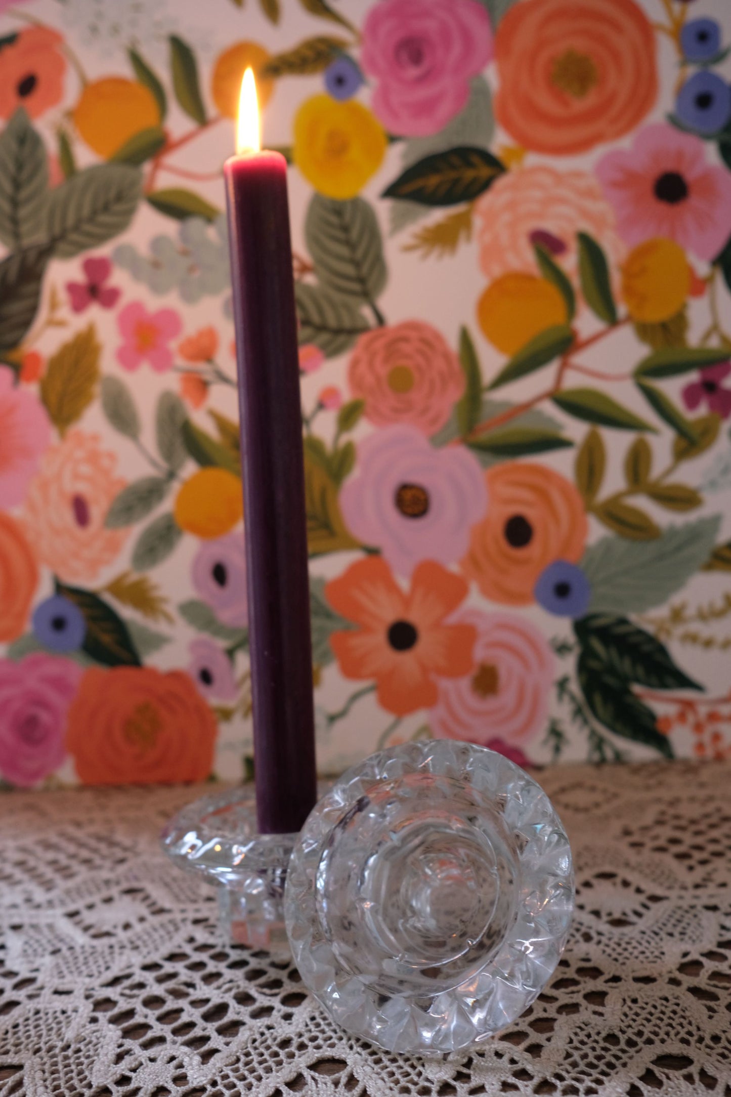 Bougeoir en verre