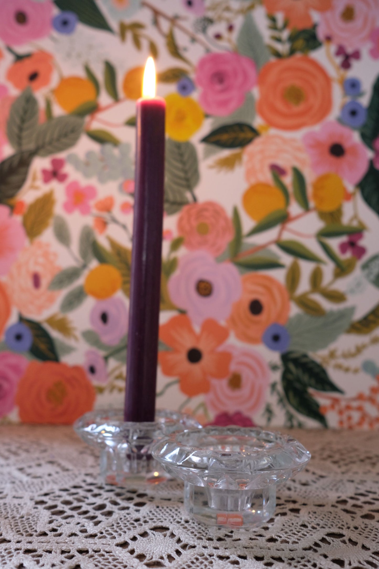 Bougeoir en verre