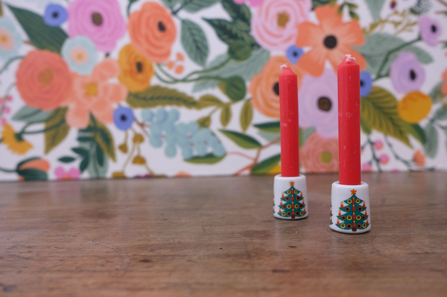 Mini bougeoirs sapin de noël