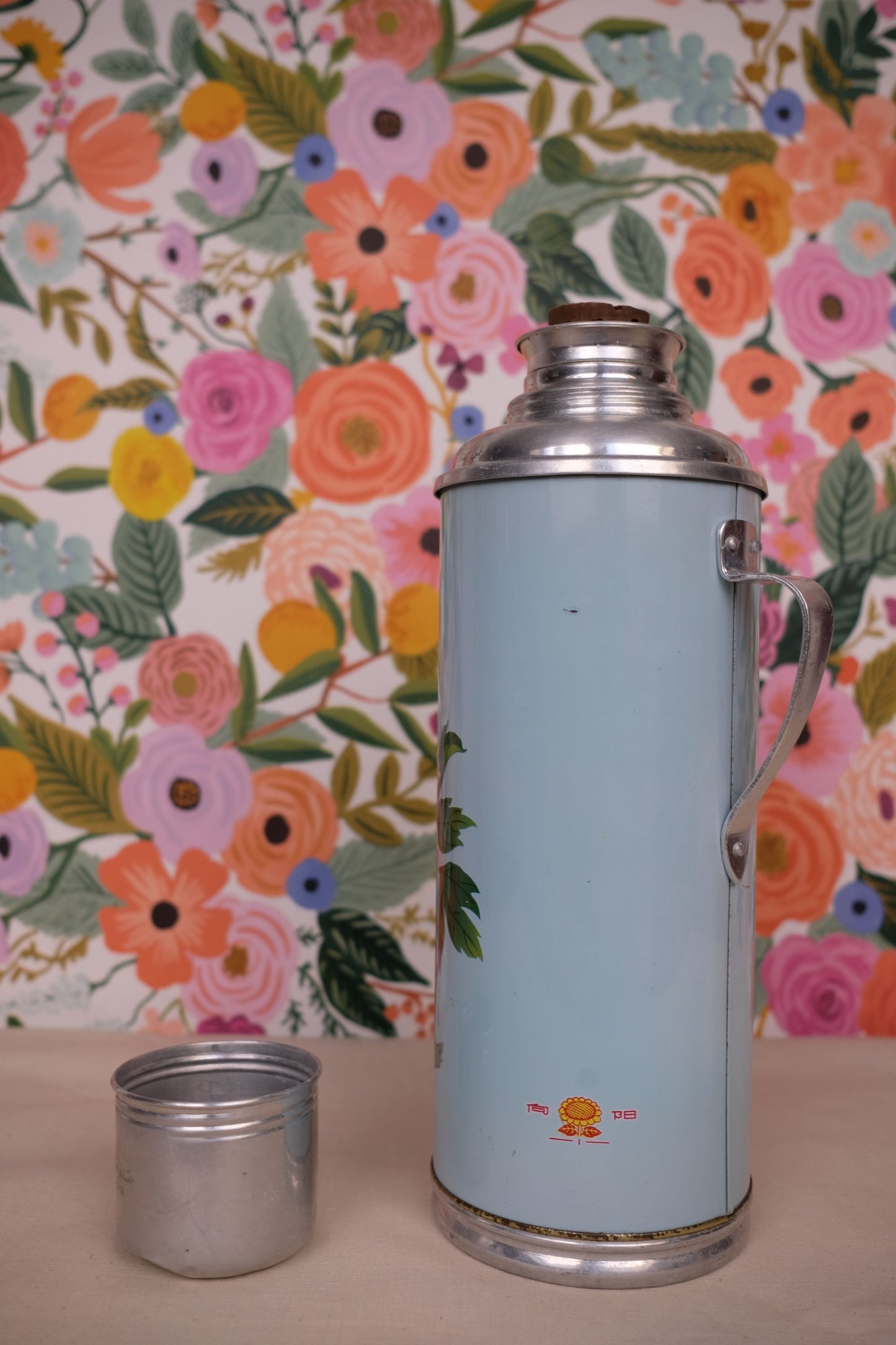 Thermos chinois à fleur