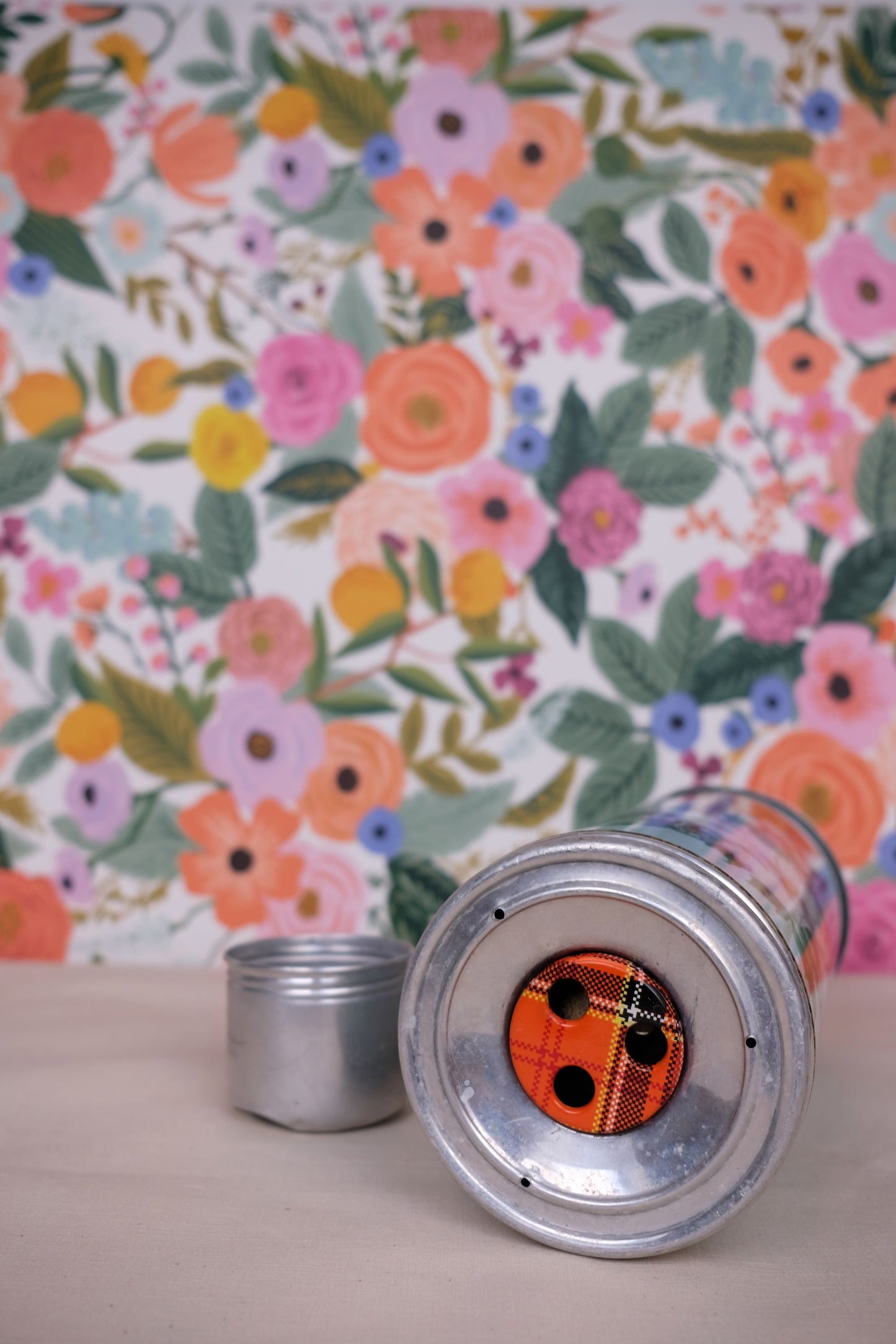 Thermos chinois à fleur