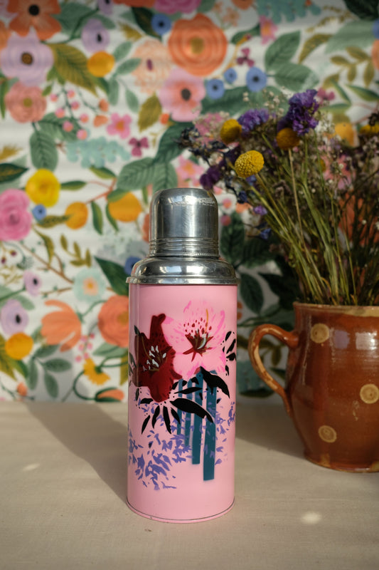 Thermos chinois à fleurs
