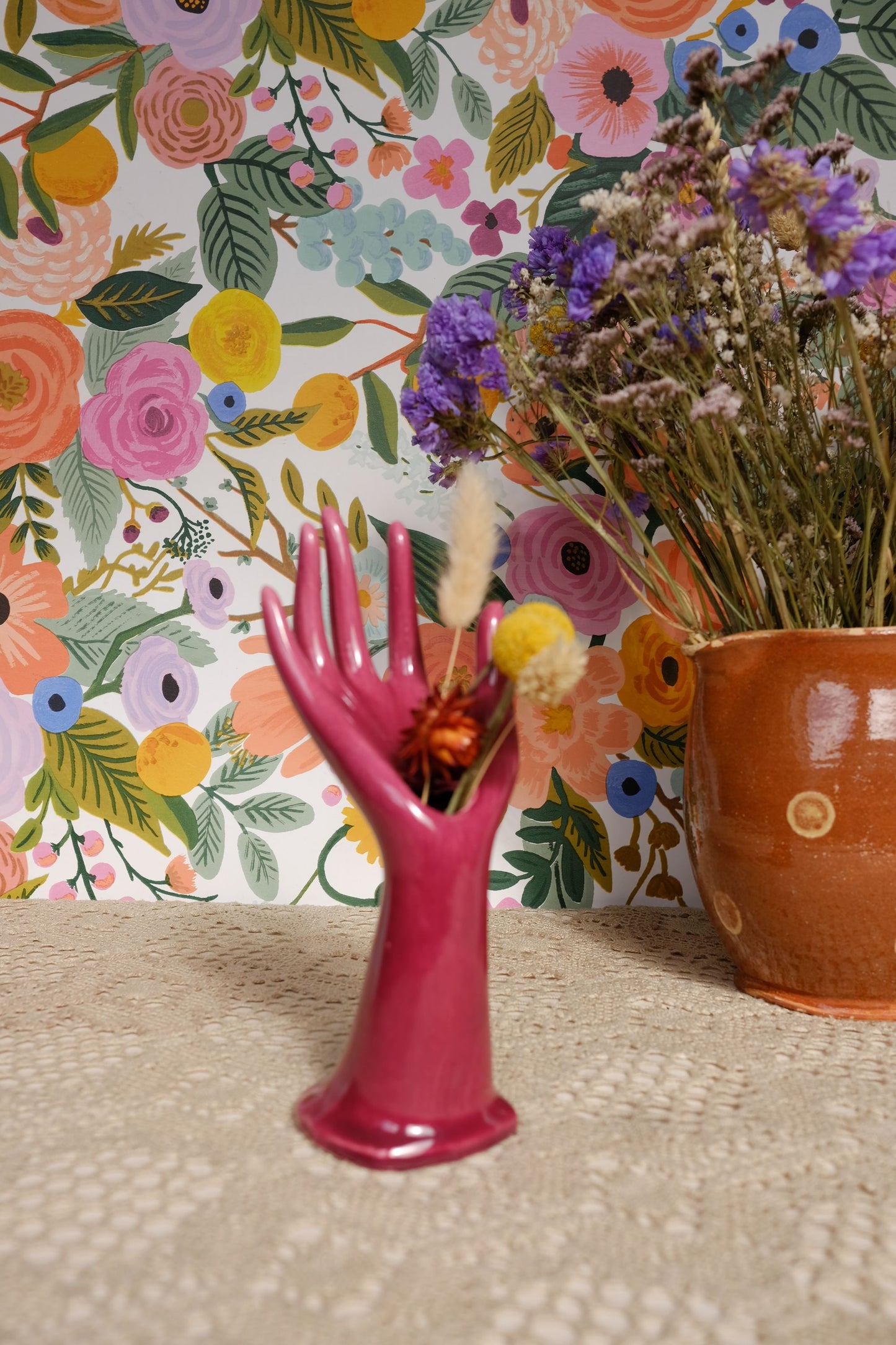 Vase/porte bague en forme de main