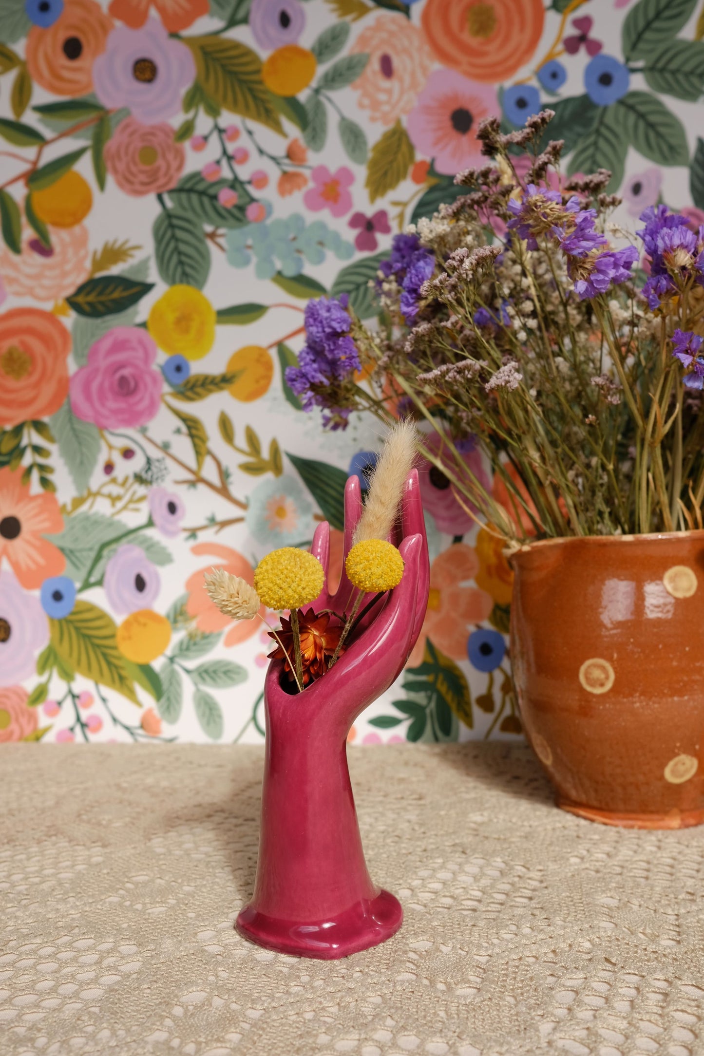 Vase/porte bague en forme de main