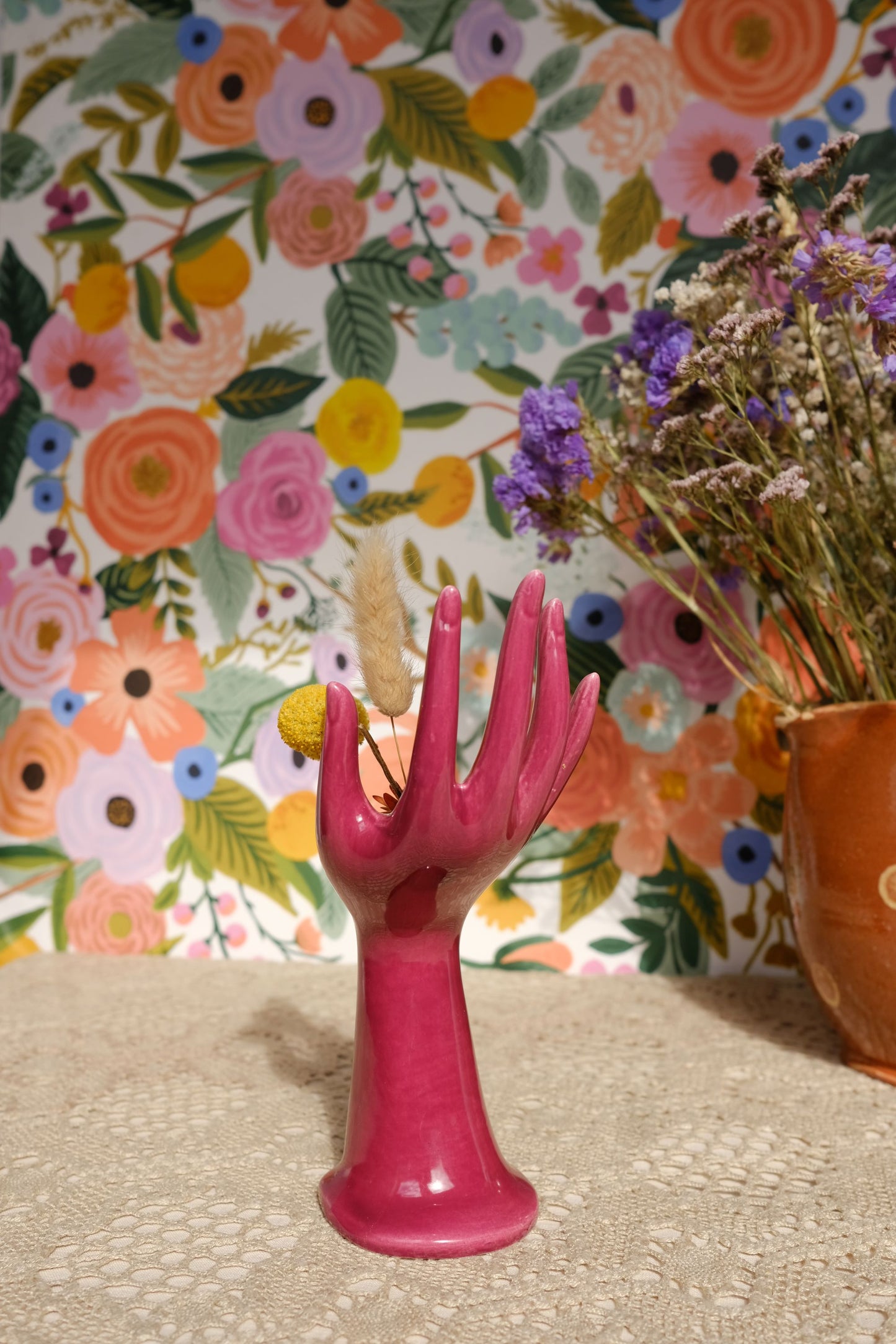 Vase/porte bague en forme de main