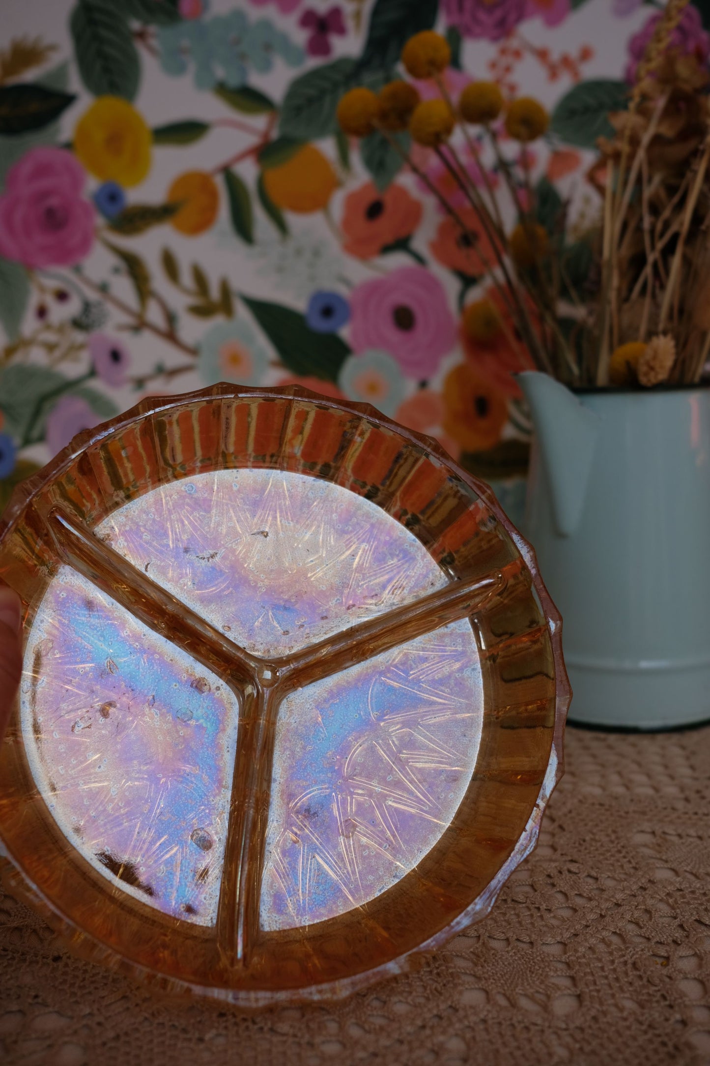 Ramequin iridescent (carnival glass)
