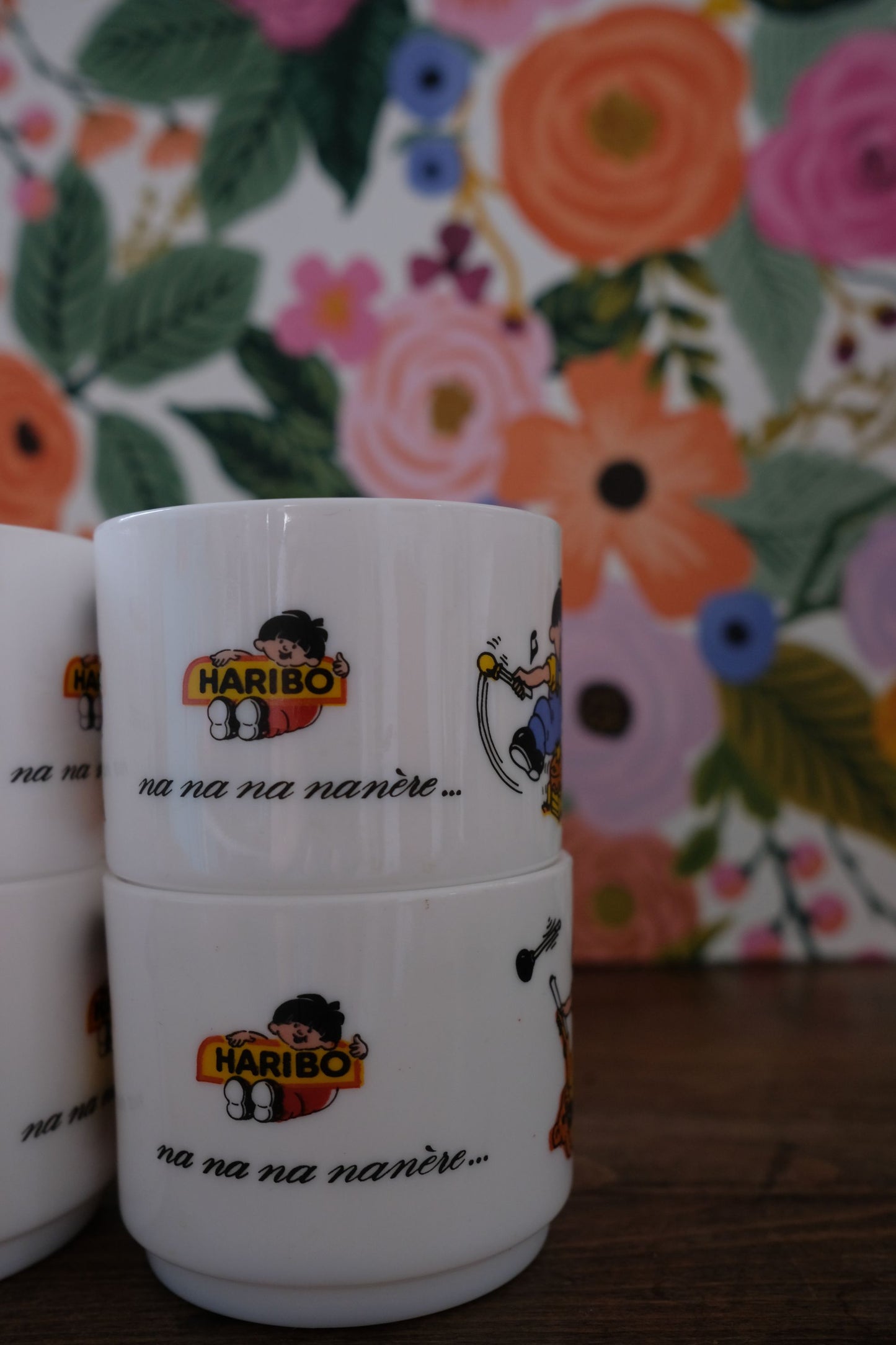 Ensemble de quatre tasses publicitaires haribo