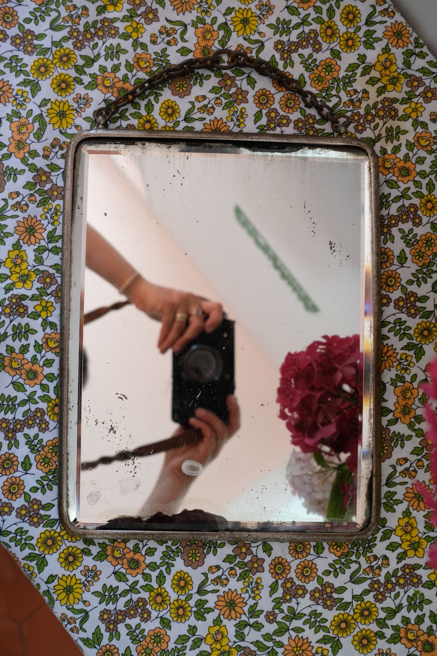 Miroir de barbier biseauté