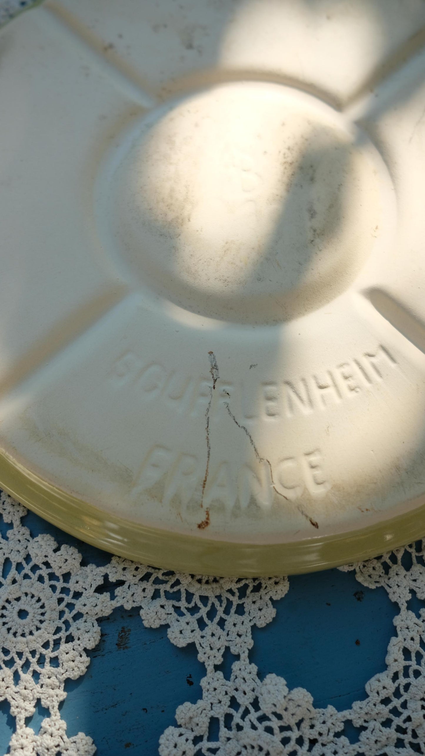Assiettes compartimentée en poterie alsacienne de soufflenheim