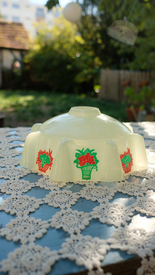 Abat jour vintage années 50 en plastique moulé, coloris Mint