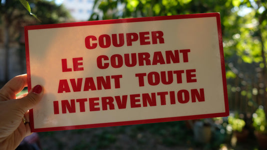 Panneau de chantier vintage en fibre de verre