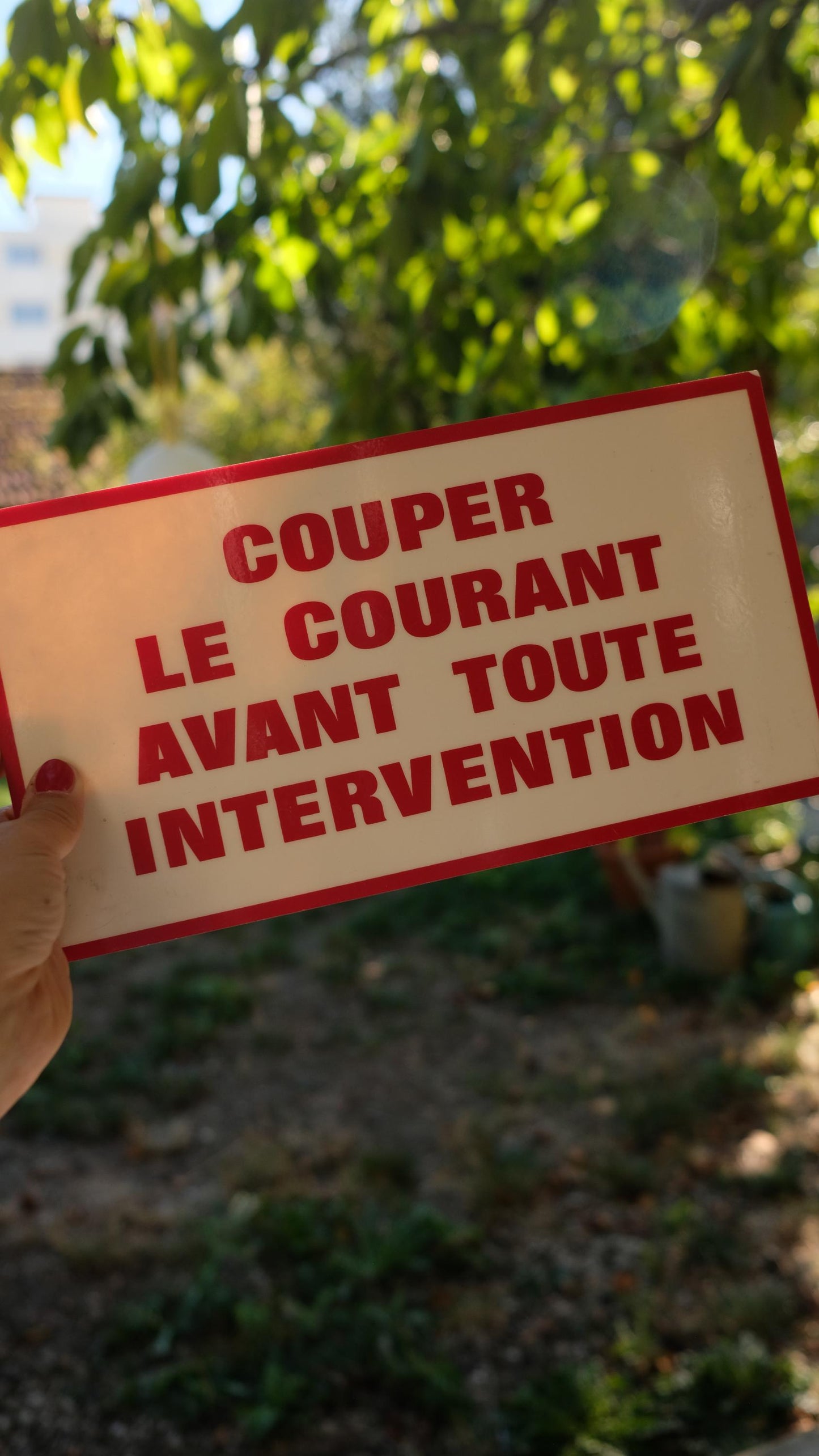 Panneau de chantier vintage en fibre de verre