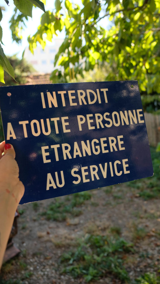 Panneau de chantier vintage en fibre de verre