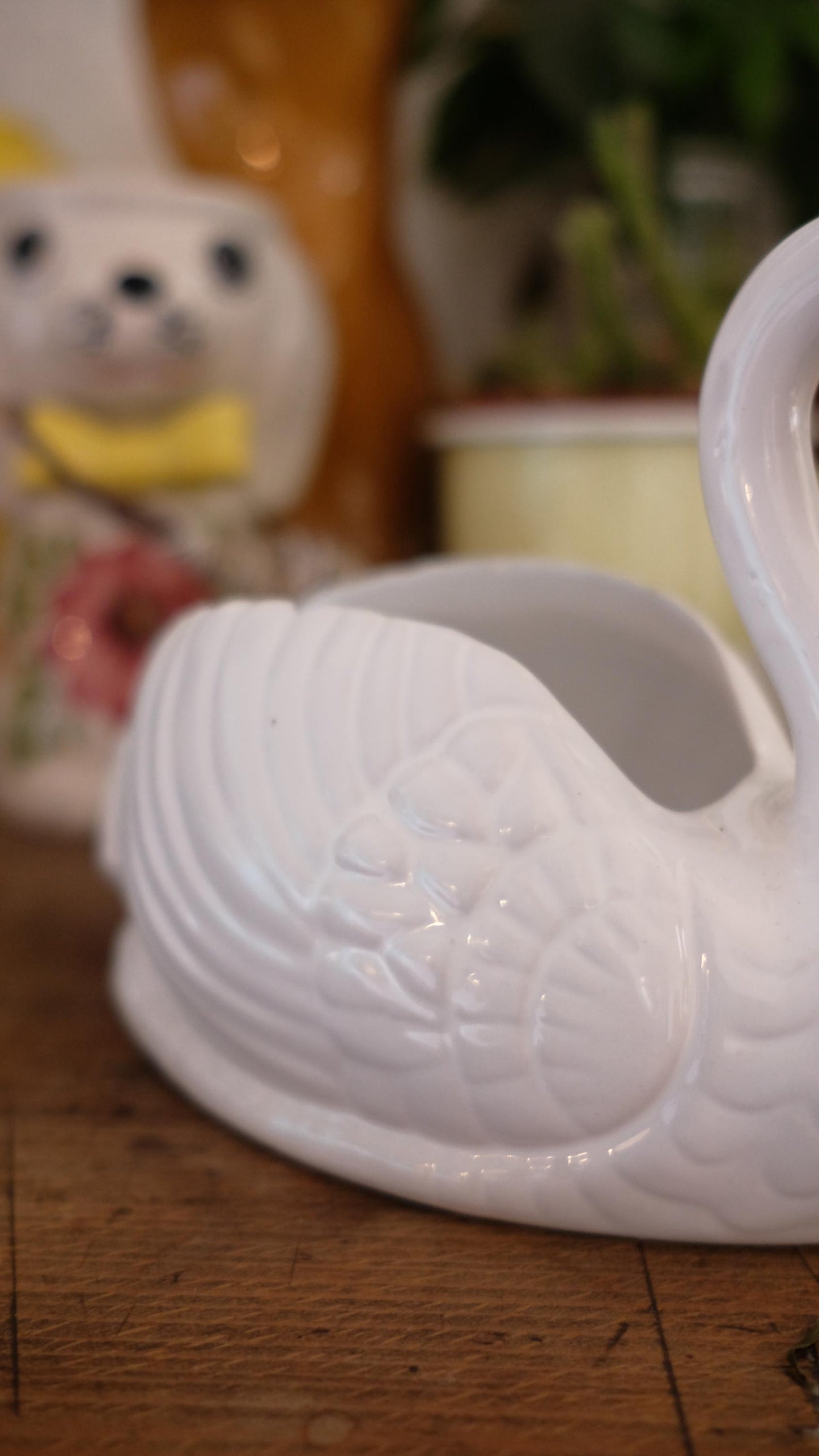 Cache pot zoomorphe cygne, modèle moyen