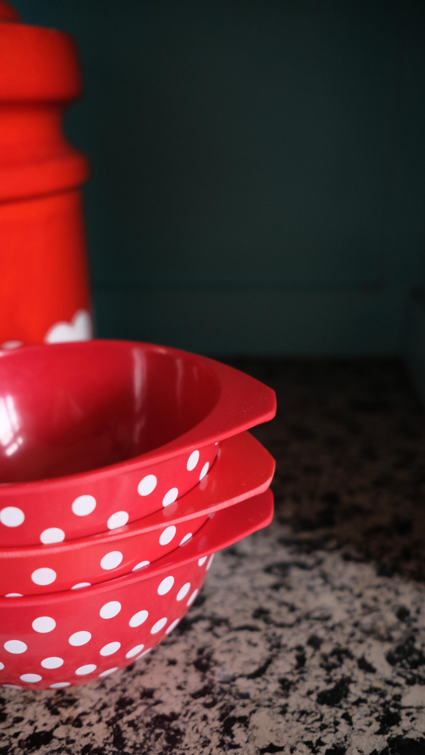 Lot de trois bols en mélaminé plastorex