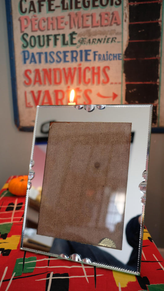 Cadre vintage en verre ciselé Gescudero