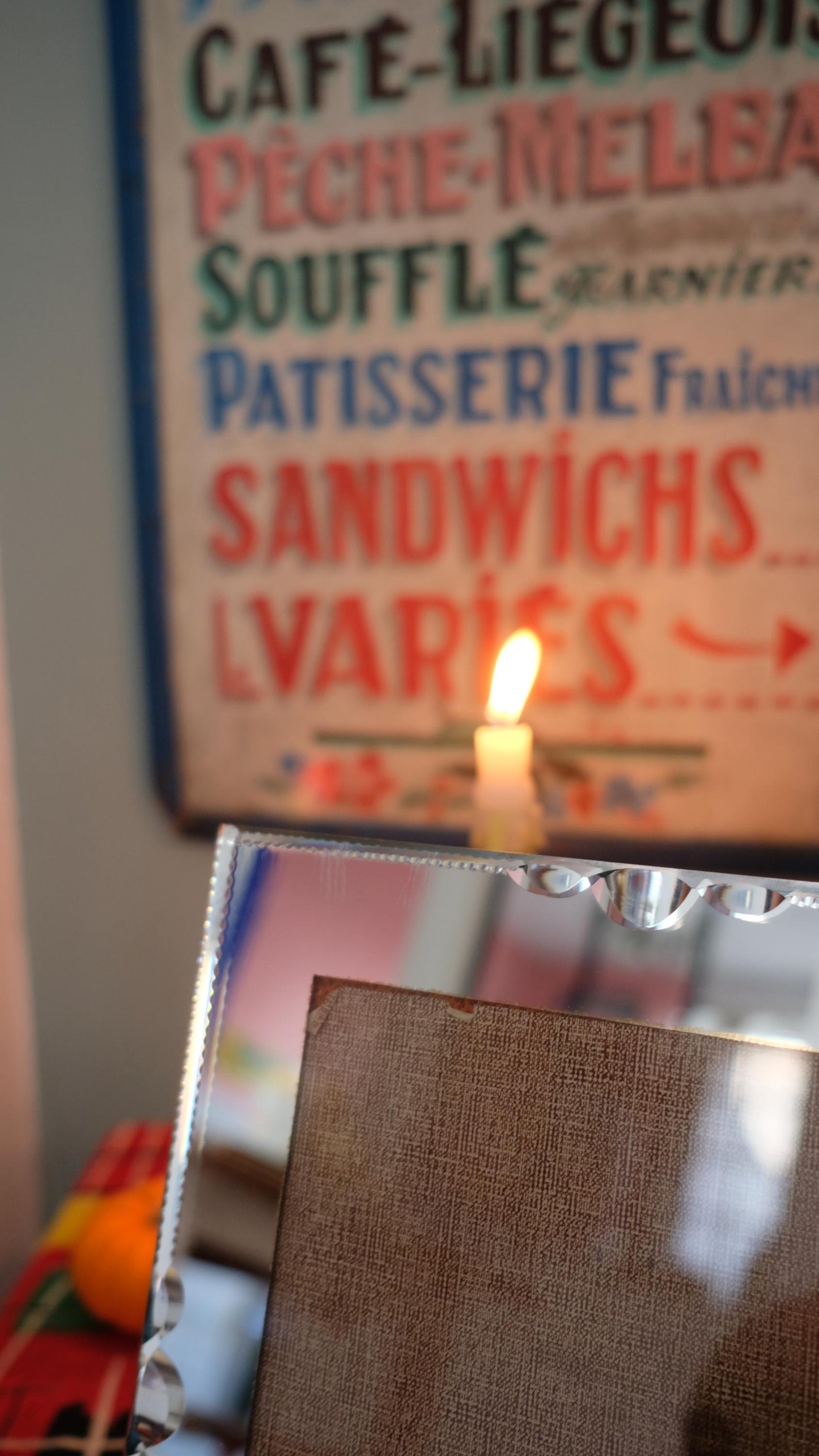 Cadre vintage en verre ciselé Gescudero