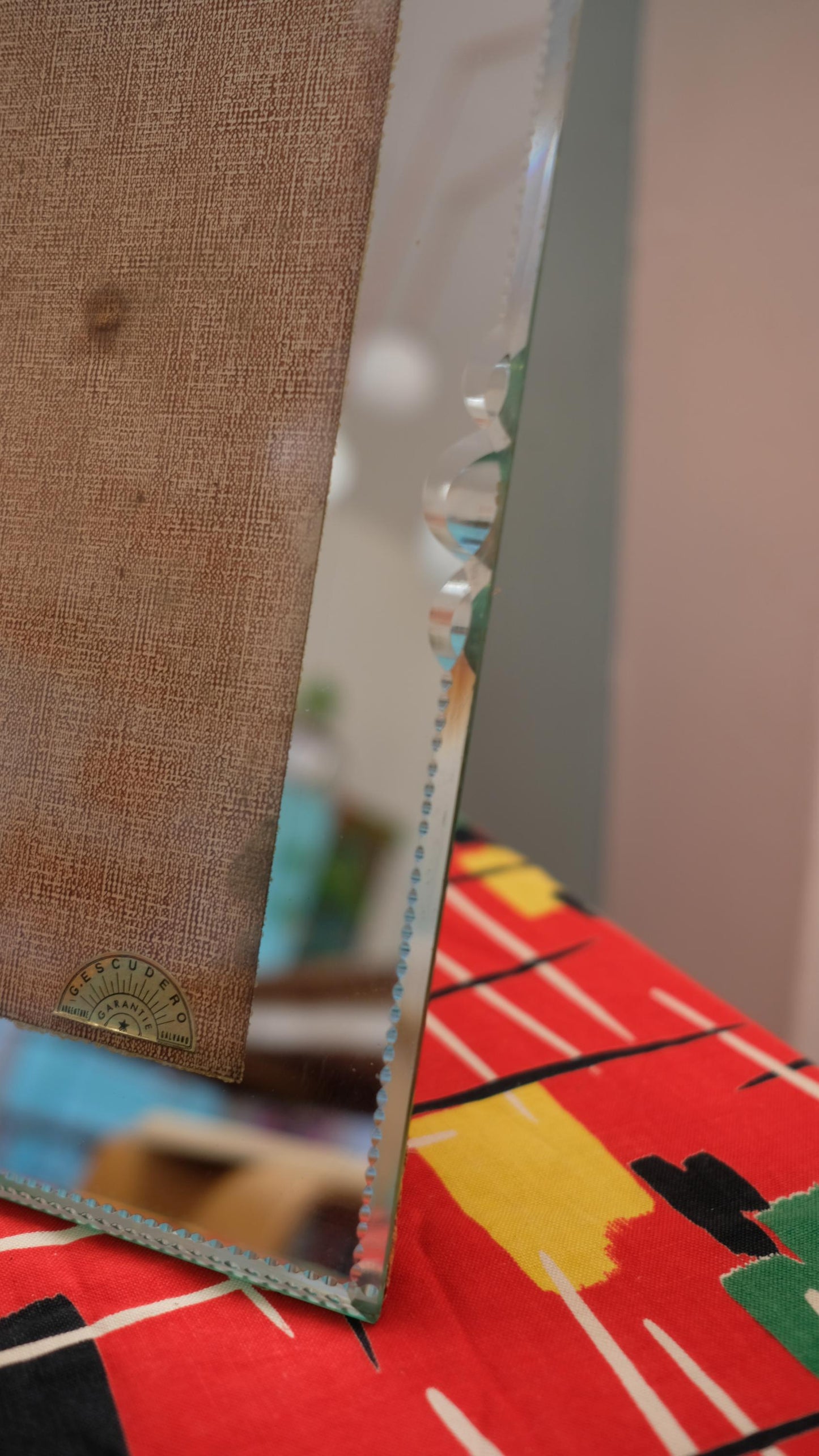 Cadre vintage en verre ciselé Gescudero