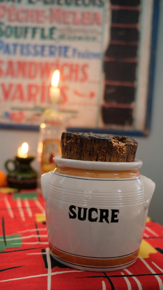 Pot à sucre vintage LML en grès