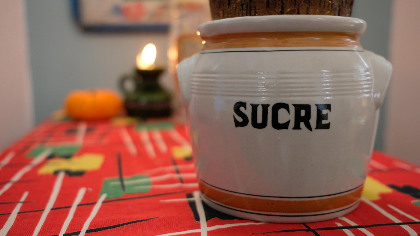 Pot à sucre vintage LML en grès
