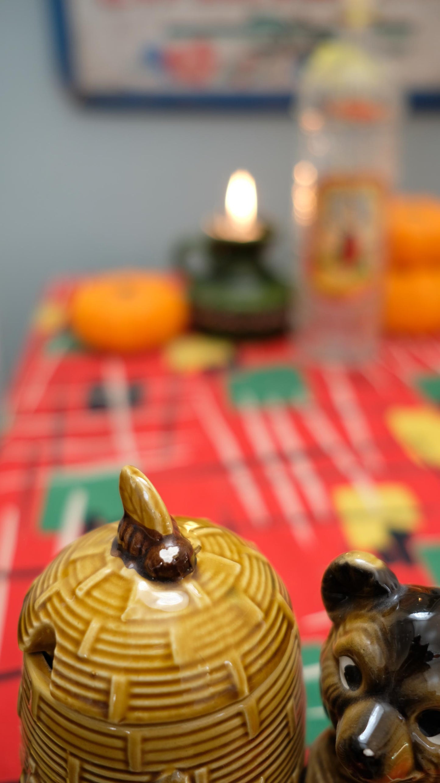Ourson pot à miel vintage en céramique