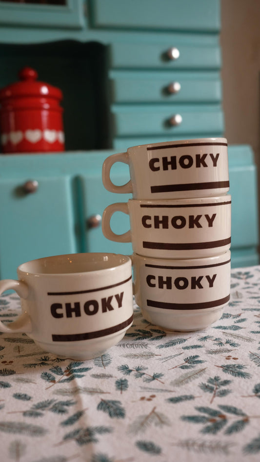 Lot de 4 tasses publicitaires chocky