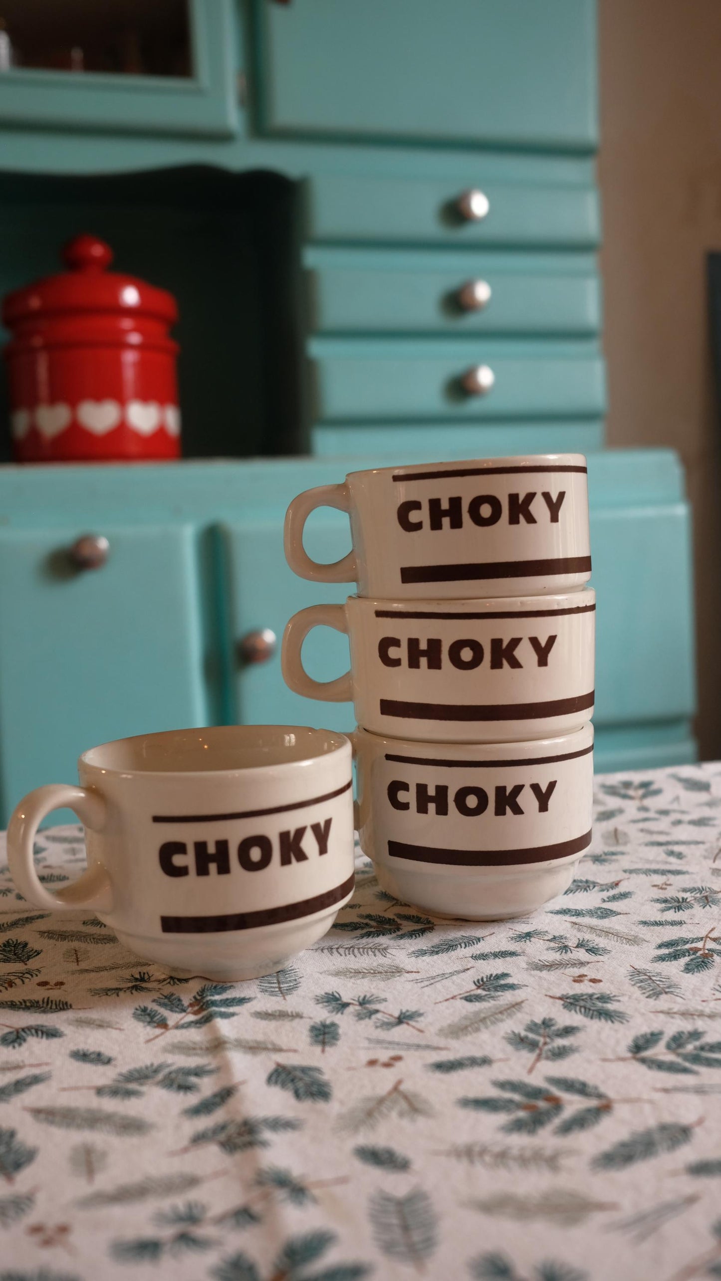 Lot de 4 tasses publicitaires chocky