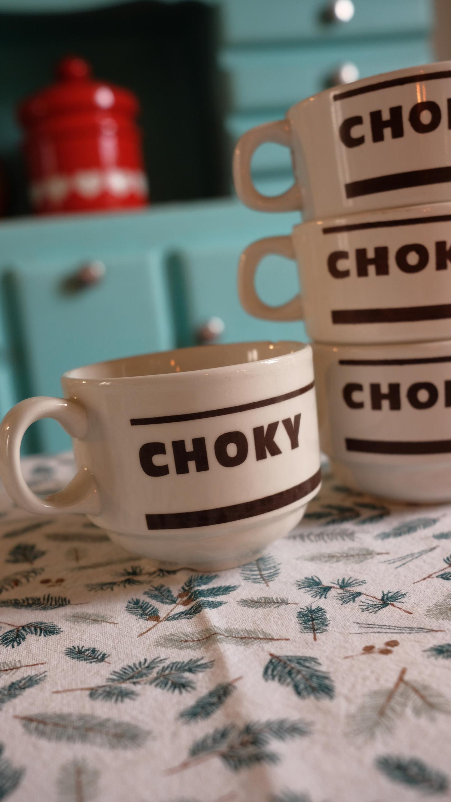Lot de 4 tasses publicitaires chocky
