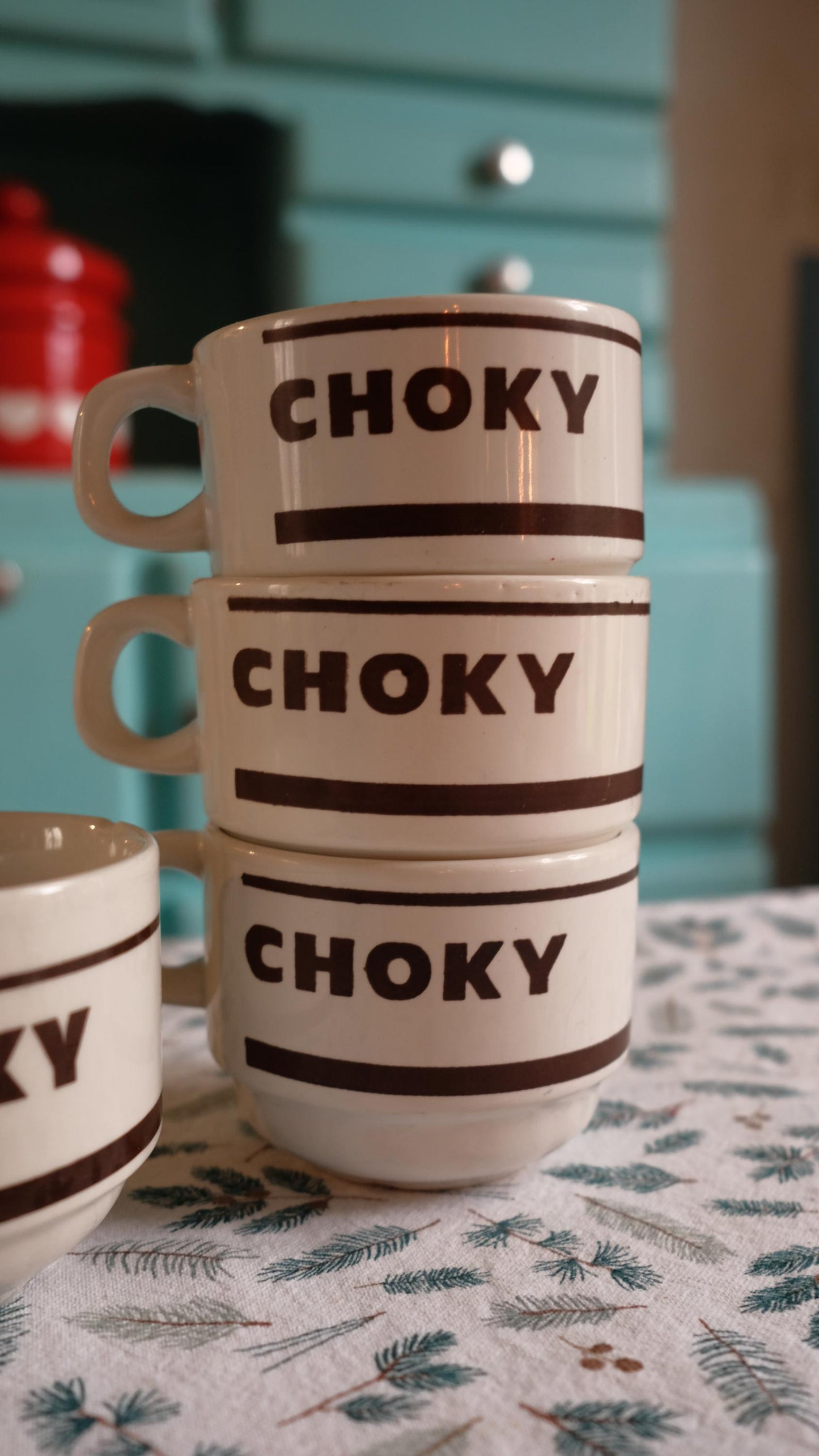 Lot de 4 tasses publicitaires chocky